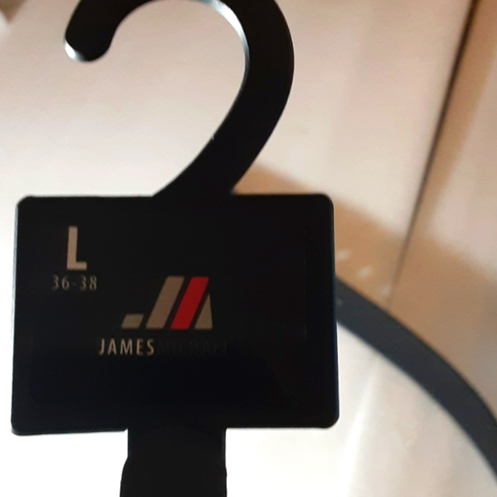 JAMES MICHAEL BLACK BELT WITH SILVER BUCKLE